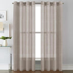 H.VERSAILTEX Linen Curtains Flax Linen Blended Curtain Panels by HVERSAILTEX