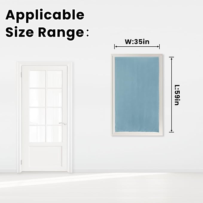 Self Adhesive Curtains, Use for Bedroom, Lake Blue, 1 Panel - Image 7