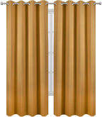 LEMOMO Blackout Curtains 66 x 84 inch/Mustard Yellow Curtains Set of 2 - Image 2
