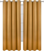 LEMOMO Blackout Curtains 52 x 108 inch/Mustard Yellow Curtains Set of 2 - Image 2