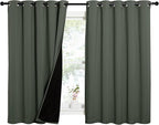 NICETOWN Dark Mallard 100% Blackout Lined Curtains, 2 Thick Layers Completely by NICETOWN