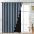 Yakamok Total Blackout Extra Wide Patio Sliding Door Curtains, Grommet Thermal by Yakamok