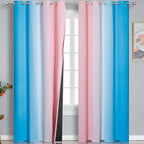 Estelar Textiler Pink and Blue Ombre Blackout Curtains 96 Inches Long, Full by ESTELARTEXTILER