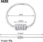 BEL AVENIR Magnetic Curtain Tiebacks, Decorative Drapery Holdbacks Modern Woven - Image 2