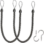 BEL AVENIR Curtain Ropes Tiebacks Tie-Backs, Curtain Handmade Holdbacks by BELAVENIR