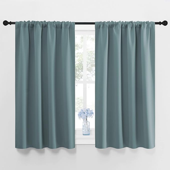 NICETOWN Greyish Blue Blackout Curtains Panels by NICETOWN