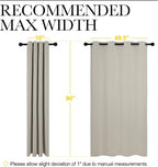 NICETOWN Natural Room Darkening Curtains 90" Long - Image 7