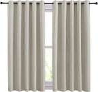 NICETOWN Thermal Insulated Natural Curtains Blackout Draperies, Window - Image 2
