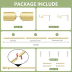 5/8” Diameter Curtain Rods 30-60 Inch, - Image 2