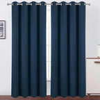 LEMOMO Blackout Curtains 52 x 120 Inch Long Navy Blue Curtains Set of 2 Panels by Lemomo