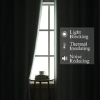 Estelar Textiler Stone Blue and Greyish White Ombre Blackout Curtains 90 Inch - Image 3