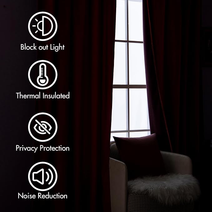 MIULEE Velvet Curtains Luxury Blackout Curtains - Image 4