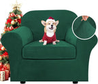 H.VERSAILTEX Rich Velvet Stretch 2 Piece Cover Chair Slipcover Sofa Cover by HVERSAILTEX