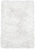 Latepis White Faux Fur Rug 3x5, Faux Sheepskin Rugs by Latepis