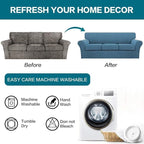 Turquoize 4 Piece Sofa Covers for 3 Cushion Couch Sofa Slipcover Soft Couch - Image 7