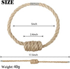 BEL AVENIR Magnetic Jute Curtain Tiebacks, Decorative Drapery Holdbacks - Image 2