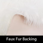 Latepis Off White 3x4 Area Rug Faux Sheepskin Fur Rug Washable Furry Rugs - Image 3