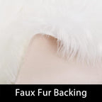 Latepis White Faux Fur Rug 3x5, Faux Sheepskin Rugs - Image 4