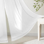 MIULEE White Sheer Curtains 92 Inches Long, 4 Panels Set, Light Filtering Voile - Image 6