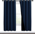 NICETOWN Complete 100% Blackout Curtain Set, Thermal Insulated & Energy by NICETOWN