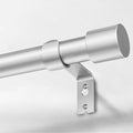 IFELS Heavy Duty Curtain Rods for Windows 28 to 48 Inch, 1 Inch Silver Curtain by IFELS
