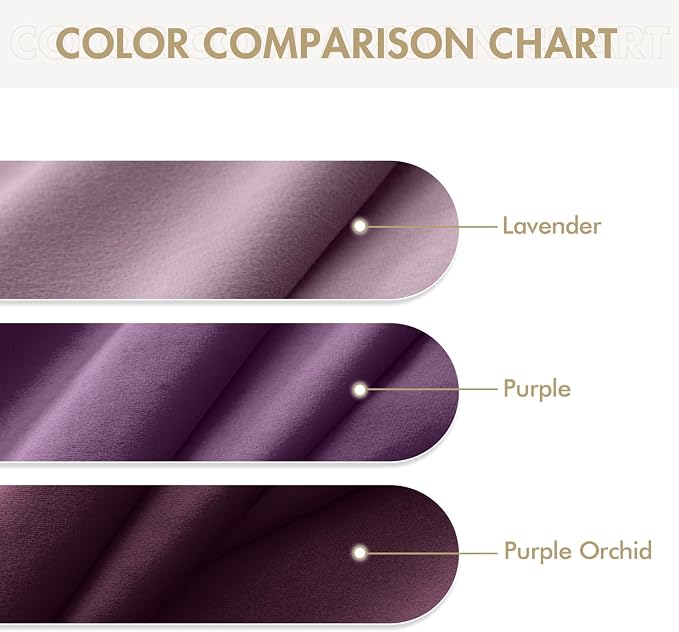 MIULEE Velvet Curtains Purple Elegant Grommet Thermal Insulated Soundproof Room - Image 6
