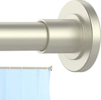 CorkLatta Brushed Nickel Shower Curtain Rod 31 to 92 Inch, 1 Inch Diameter by CorkLatta