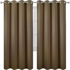 LEMOMO Brown Thermal Blackout Curtains/52 x 72 Inch/Set of 2 Panels Room - Image 2