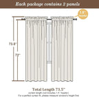 Chyhomenyc Lemon Sheer Curtains 72 Inch Length 2 Panels, Light Filtering Soft - Image 3