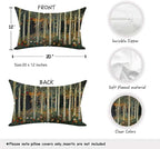 Rustic William Morris Inspired Autumn Forest Decor Pillow Covers 12x20 - Image 2