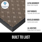 GORILLA GRIP 100% Waterproof All-Season WeatherMAX Doormat 35x23, US Designed - Image 3