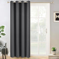 Yakamok Wide Thermal Blackout Patio Door Curtain Panel, Charcoal Grey Grommet by Yakamok