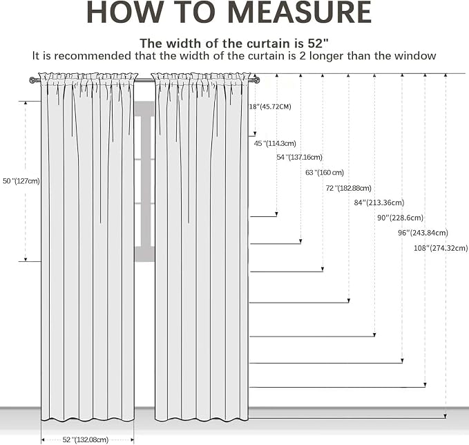 youleyar Solid Sheer Rod Pocket Curtain Voile Draperies 2 Panels White Beige - Image 7