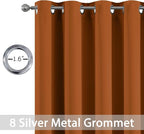 Yakamok Wide Thermal Blackout Patio Door Curtain Panel, Burnt Orange Grommet - Image 2