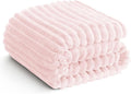 HIMEET Pink Ribbed King Size Blanket by Unknown