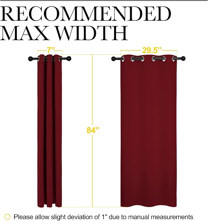 NICETOWN Christmas Burgundy Bedroom Curtains Blackout Draperies, Christmas - Image 7