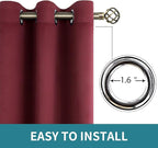 BGment Christmas Red Blackout Curtains - Image 5