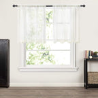 MIULEE 2 Panels Kitchen Tiers Half Window Sheer Curtains Rod Pocket Voile Drapes - Image 6