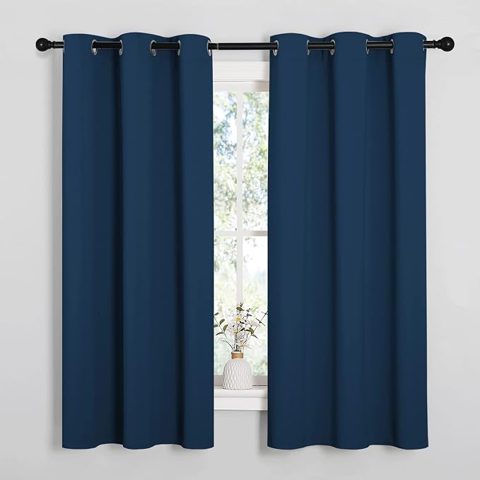 NICETOWN Room Darkening Curtains 63 inch Length 2 Panels, Thermal Insulated by NICETOWN