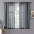 Tollpiz Sheer Curtains Living Room Linen Textured Curtain Sheers Light by Tollpiz