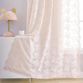 YJ YANJUN Vintage Lace Curtains 84 Inches Long-Victorian Floral Dusty Pink by YJYANJUN