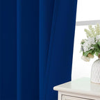 CUCRAF Royal Blue Blackout Curtains 72 inch Length 2 Panels Set, Rod Pocket - Image 6