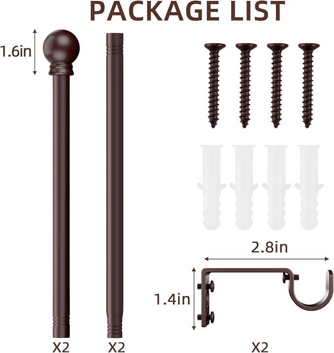 SMODBRODRE Curtain Rods for Window 32 to 62 - Image 6