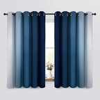 Yakamok Blue Ombre Curtains Room Darkening Grommet Curtains - Image 2
