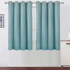 LEMOMO Stone Blue Thermal Blackout Curtains/52 x 54 Inch/Set of 2 Panels Room by Lemomo