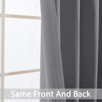 Yakamok Short Blackout Curtains 36 inches, Grommet Thermal Insulated Small - Image 3