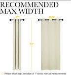 NICETOWN Blackout Curtains for Bedroom, 72 inches Long Curtains & Drapes for - Image 6