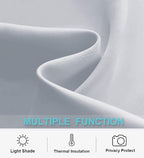 RYB HOME Short Grayish White Curtains - Image 6