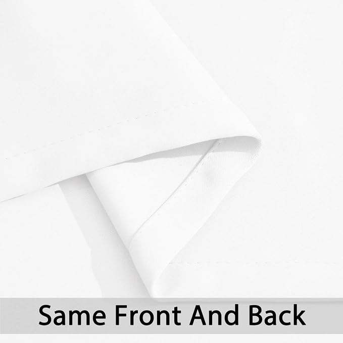 Yakamok Pure White Curtains Room Darkening Thermal Insulated Grommet top Window - Image 4