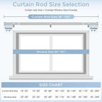 VOIIY Silver Curtain Rods for Windows 66 to 120 Inch, Size:36-120 Inch - Image 5